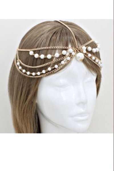 Pearls and Gold Headpiece
