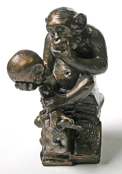 Monkey with Skull 1892-93 by Rheinhold Parastone RHE01