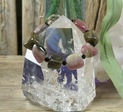 Tourmaline and Onyx Bracelet