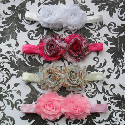 Shabby flower headbands