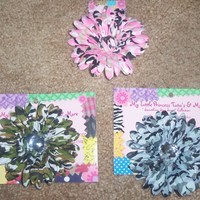 4" Flower Hair Clips - Thumbnail 3