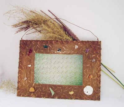 Woven Waves Photo in Copper Frame - Receding Waves