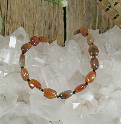 Carnelian and Onyx Necklace