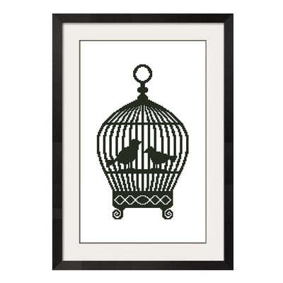 ALL STITCHES - BIRD CAGE CROSS STITCH PATTERN .PDF -267