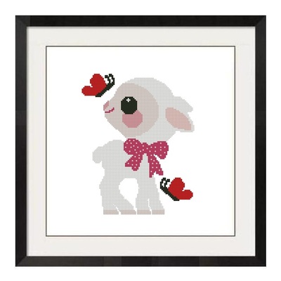 ALL STITCHES - BABY LAMB CROSS STITCH PATTERN .PDF -668