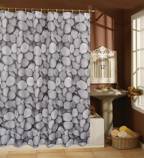 COBBLESTONE Design 180x180cm POLYESTER Bathroom Use SHOWER CURTAIN
