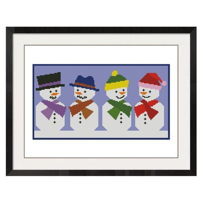 ALL STITCHES - SNOWMEN CROSS STITCH PATTERN .PDF -706