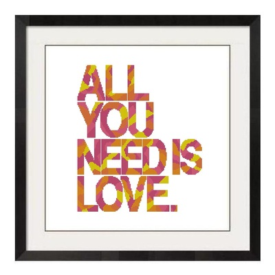 ALL STITCHES - ALL YOU NEED IS LOVE CROSS STITCH PATTERN .PDF -630
