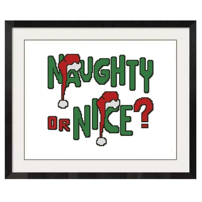 ALL STITCHES - NAUGHTY OR NICE CROSS STITCH PATTERN .PDF -717
