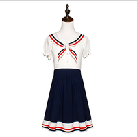 Navy lapel dress  - Thumbnail 3