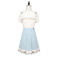 Navy lapel dress  - Thumbnail 2