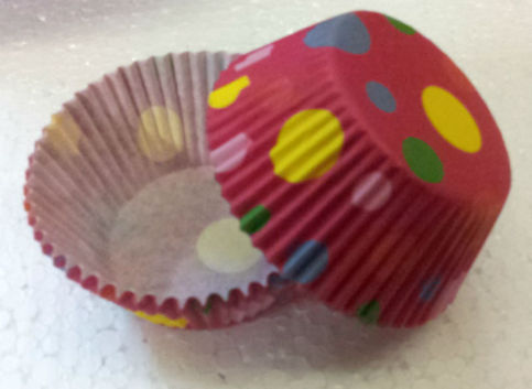 RED Polka Dot Cute Design Paper Cupcake Use Baking Cup Liners 100 Count Mold