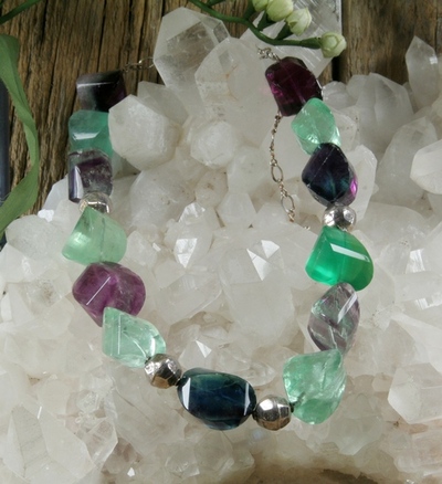 Fluorite Nugget Necklace