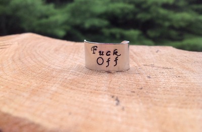 F#*k Off Hand Stamped Ring