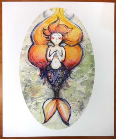 8x10 Mermaid Watercolor Print