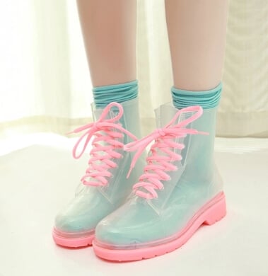 Fashion kawaii candy color rain boots