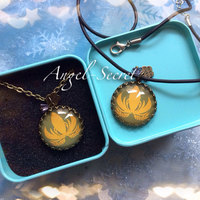 NE11 kid Anna Costume Snow Queen Anime NECKLACE Cosplay for coronation dress metal - Thumbnail 1