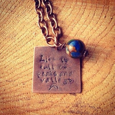 "Life is Full" Hand Stamped Necklace