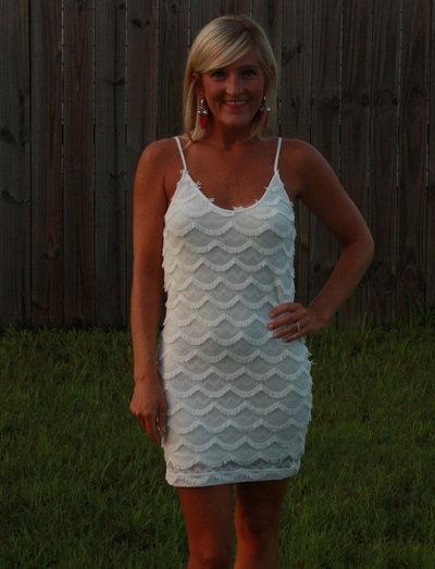 White Fringe Dress