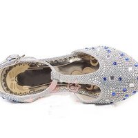 SH302 Movies Frozen snow queen Elsa cosplay costume shoes high heelMovies Frozen snow queen Elsa cosplay costume shoes high heel kid - Thumbnail 2