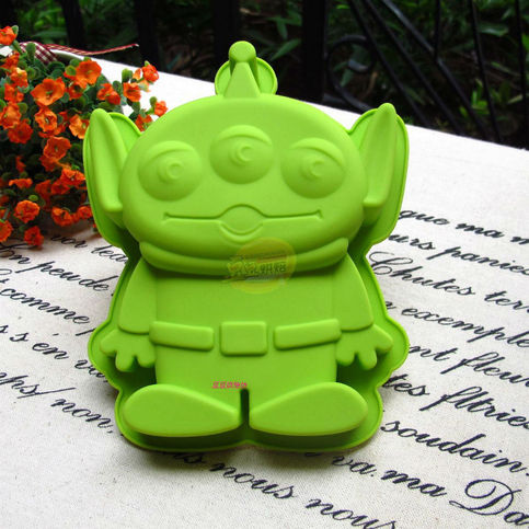 Little Green Man Toy Story Cartoon Multiple Use Jelly Pudding Silicone Cake Mold