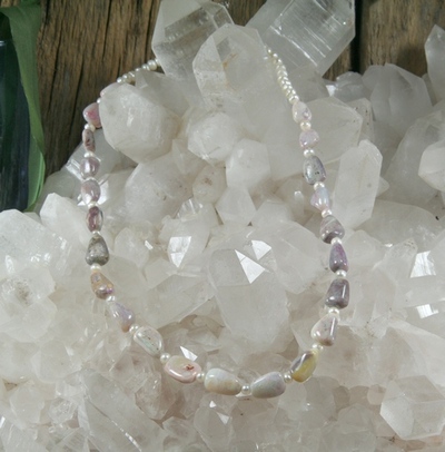 Opal Nugget and Pearl Necklace