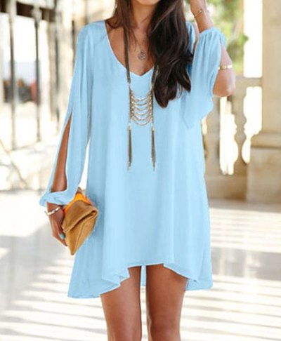 Sold-out Loose-Fitting Chiffon Dress