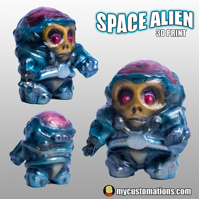 Space Alien 3D printed figure