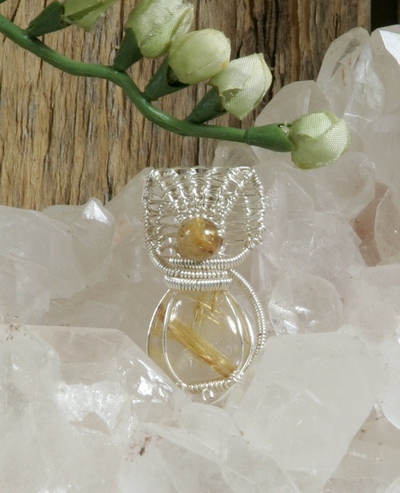 Golden Rutilated Quartz Pendant