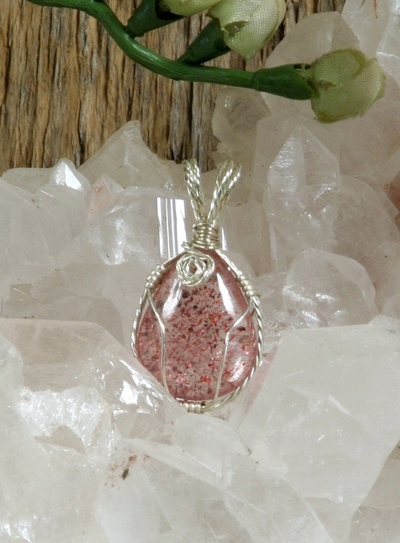 Lepidocrocite (Strawberry Quartz) Pendant