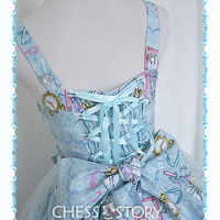 Chess Story 【Alice's Mad Tea Party】 JSK Strap Dress Free Ship SP141094 - Thumbnail 1