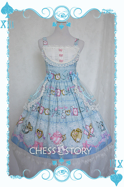 Chess Story 【Alice's Mad Tea Party】 JSK Strap Dress Free Ship SP141094