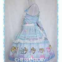 Chess Story 【Alice's Mad Tea Party】 JSK Strap Dress Free Ship SP141094 - Thumbnail 2