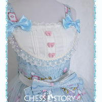 Chess Story 【Alice's Mad Tea Party】 JSK Strap Dress Free Ship SP141094 - Thumbnail 3
