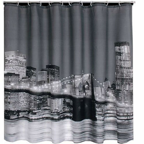NEW YORK Bridge Scenery Cool Design Bathroom Use 1.8 x 1.8 m SHOWER CURTAIN
