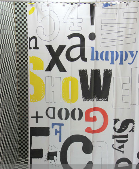 Graffiti Alphabet Design 180 x 200 cm Cool Design Bathroom Use SHOWER CURTAIN