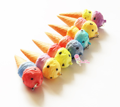 2 x Tropical Fruit Icecream Cone Squishy (uncommon)