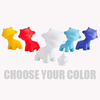 Kidrobot MUNNYWORLD 2.5" Blank DIY Micro Raffy - Loose - Choose Your Color