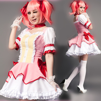 Anime Puella Magi Madoka Magica Kaname Madoka Cosplay Costume Dress Free Ship SP141253 - Thumbnail 1