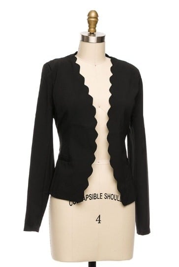 Scalloped Blazer