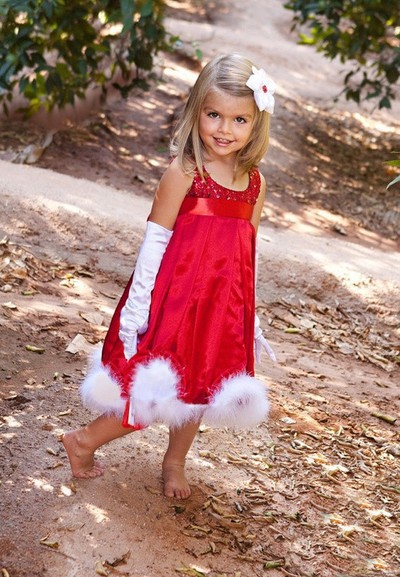 LITTLE RED SNOW DRESS