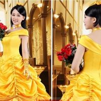 P133 COSPLAY beauty and beast princess belle Costume tailor made kid adult GOWN - Thumbnail 1