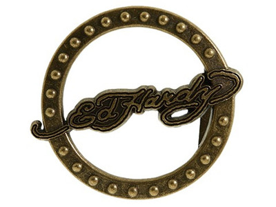 Ed Hardy Circle W/Rhinestones Buckle EH6010C
