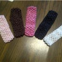 Crochet Headband w/ Bottlecap Flower - Thumbnail 2