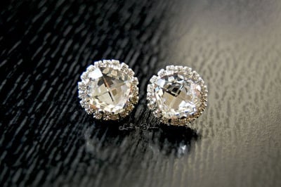 Classic Wedding Post Earrings Swarovski Crystal Rhinestone - E164 : Luxe in Bloom