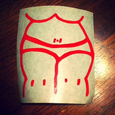 Decal, red 2x3 - Thumbnail 1