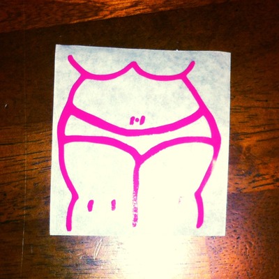 Decal, hot pink 2x3 - Thumbnail 2