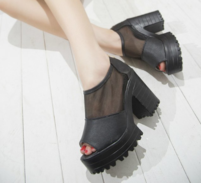 Open Toe Platform Wedges