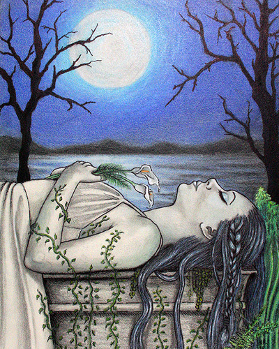 The Sleeper - Poe inspired - 8x10" Giclee Print