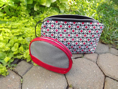 Set of 2 Vintage Makeup Bags, Plaid Cosmetic Case Totes